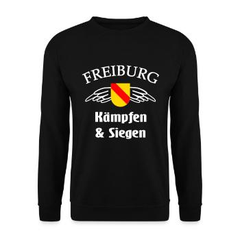 Freiburger - Unisex Pullover - Schwarz - Vorne - Alina (178cm) & Michal (187cm)