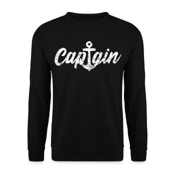 Capitaine capitaine - Sweat-shirt Unisexe - noir - Devant - Alina (178cm) & Michal (187cm)