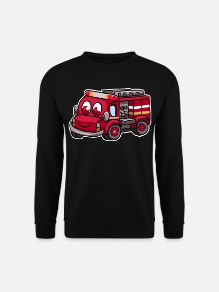 Camions de pompiers - Sweat-shirt Unisexe - noir