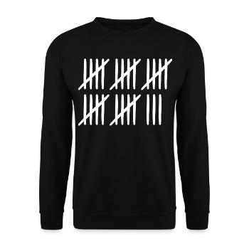 28 birthday tally sheet 28 years old - Unisex Sweatshirt - black - Front - Alina (178cm) & Michal (187cm)