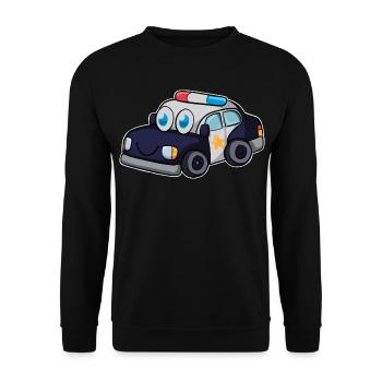 Voiture de police - Sweat-shirt Unisexe - noir - Devant - Alina (178cm) & Michal (187cm)