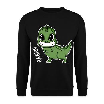 Bébé dinosaure cadeau - Sweat-shirt Unisexe - noir - Devant - Alina (178cm) & Michal (187cm)