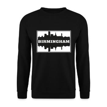 Birmingham Angleterre Voyage Souvenir Skyline Silhoue - Sweat-shirt Unisexe - noir - Devant - Alina (178cm) & Michal (187cm)