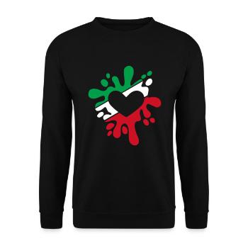 Iran symbole drapeau tache de couleurs cadeau - Sweat-shirt Unisexe - noir - Devant - Alina (178cm) & Michal (187cm)