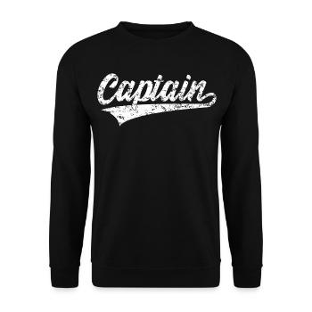 Capitaine capitaine - Sweat-shirt Unisexe - noir - Devant - Alina (178cm) & Michal (187cm)