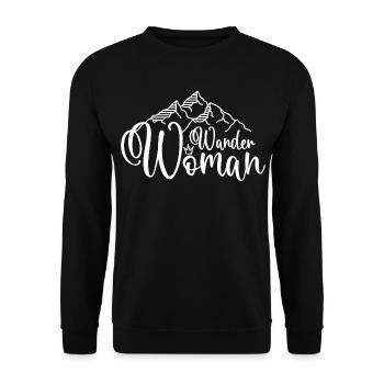 Wander Woman Wanderwoman - Unisex Pullover - Schwarz - Vorne - Alina (178cm) & Michal (187cm)