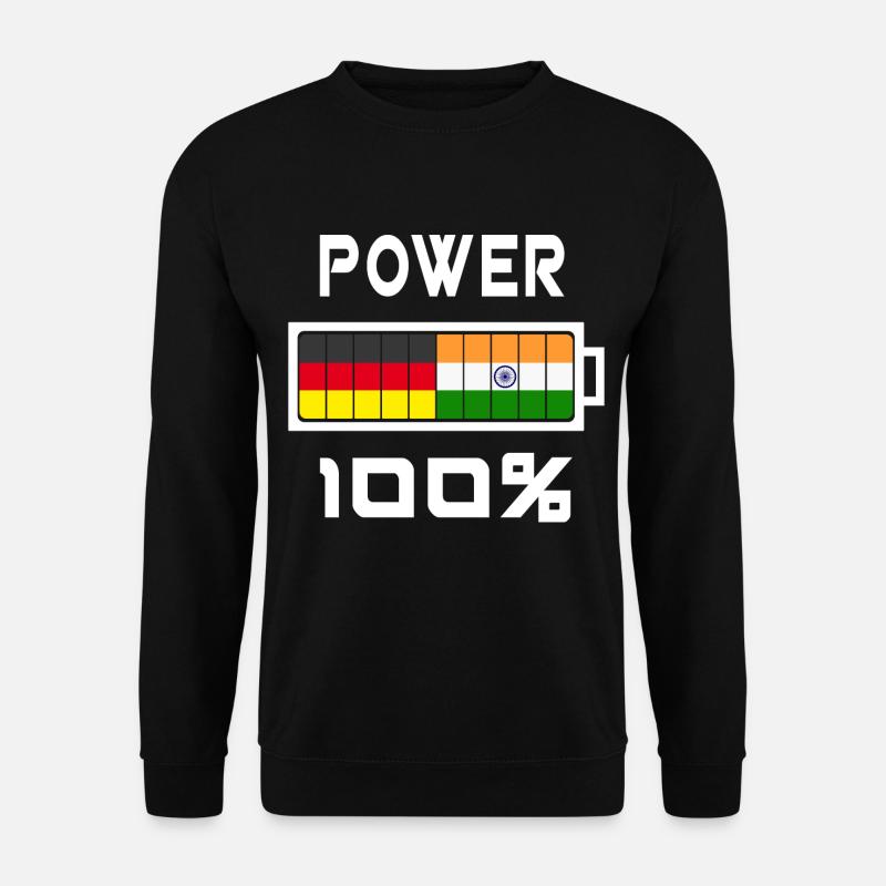 Deutschland und Indien Power 100% - Unisex Pullover - Schwarz