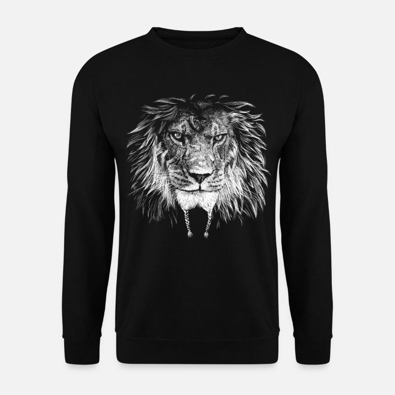 Lion Biker - Unisex Sweatshirt - black