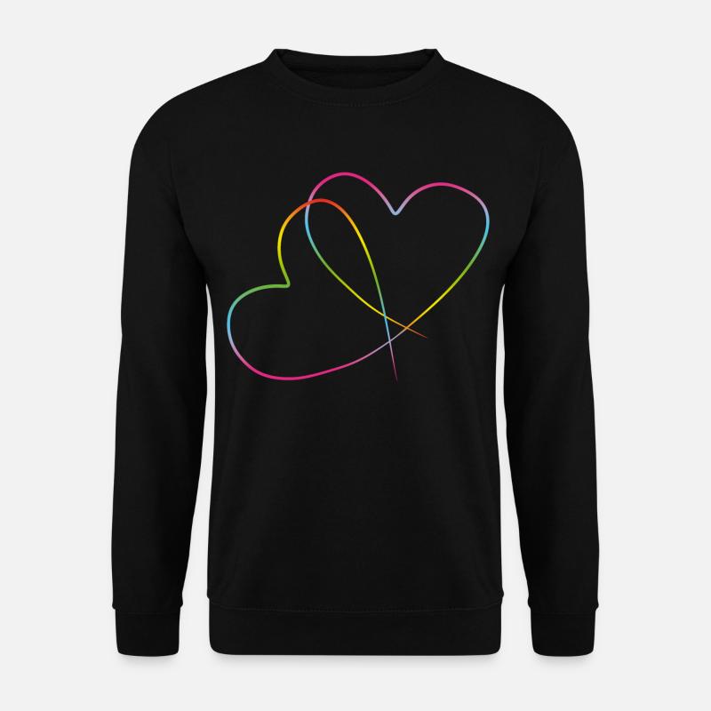 Rainbow Hearts Heart Love without Limits - Unisex Sweatshirt - black
