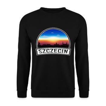 Szczecin Pologne Skyline Vintage Sunset Voyage Souv - Sweat-shirt Unisexe - noir - Devant - Alina (178cm) & Michal (187cm)