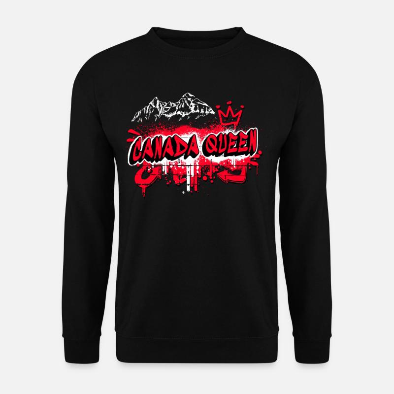 Canada Queen Drapeaux Graffiti Design - Sweat-shirt Unisexe - noir