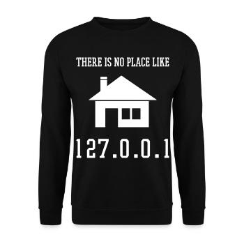 Programmation Il n’y a pas d’endroit comme 127.0.0.1 - Sweat-shirt Unisexe - noir - Devant - Alina (178cm) & Michal (187cm)