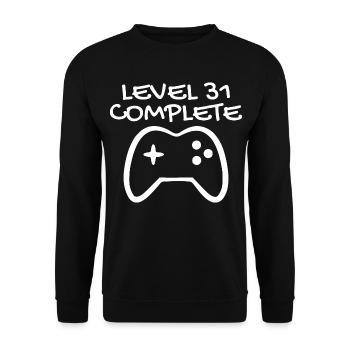 31st birthday - 31 years gift - Unisex Sweatshirt - black - Front - Alina (178cm) & Michal (187cm)