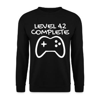 42e anniversaire - Cadeau de 42 ans - Sweat-shirt Unisexe - noir - Devant - Alina (178cm) & Michal (187cm)