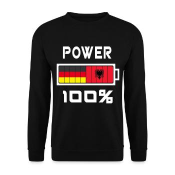 Deutschland und Albanien Power 100% - Unisex Pullover - Schwarz - Vorne - Alina (178cm) & Michal (187cm)