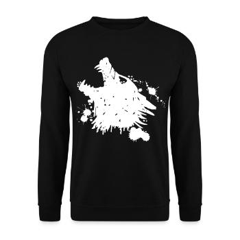 Loup blanc hurlant - Sweat-shirt Unisexe - noir - Devant - Alina (178cm) & Michal (187cm)