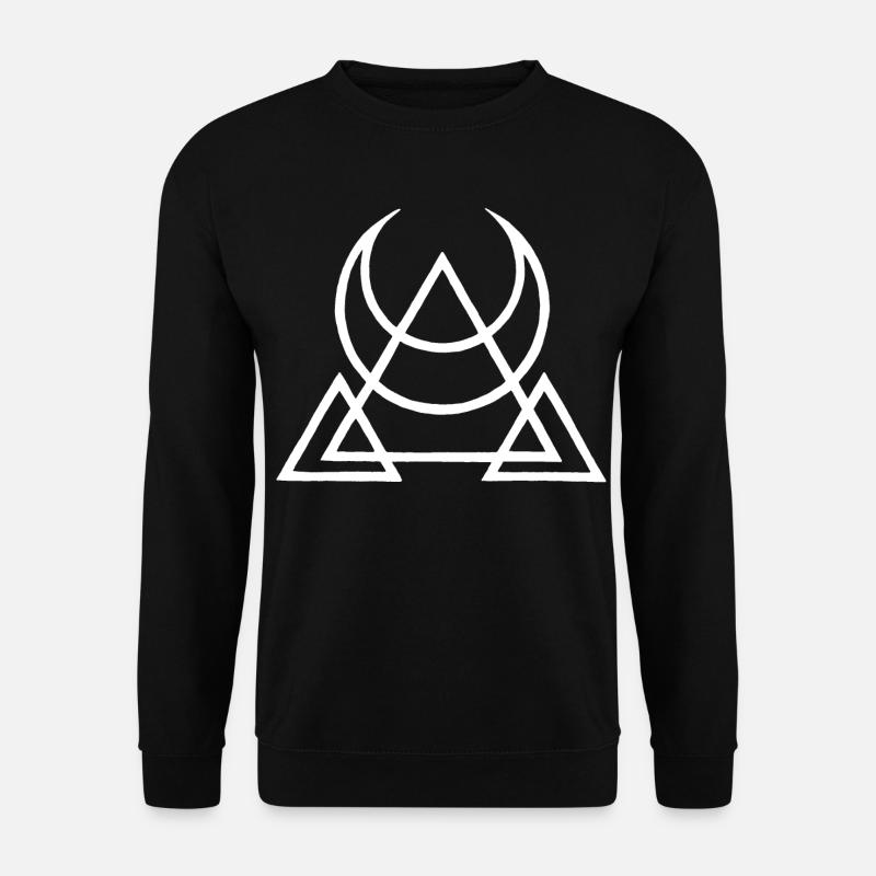 symbole blanc des pyramides égyptiennes - Sweat-shirt Unisexe - noir
