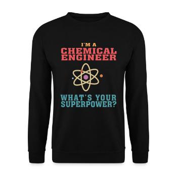 Funny Chemical Engineering Quote for Chemical Engi - Unisex Sweatshirt - black - Front - Alina (178cm) & Michal (187cm)