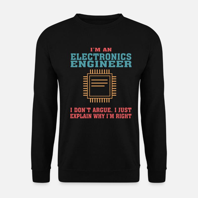 Drôle de devis d’ingénierie électronique pour l’électronique - Sweat-shirt Unisexe - noir