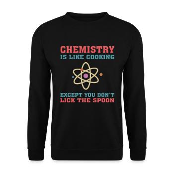 Funny Chemical Engineering Quote for Chemical Engi - Unisex Sweatshirt - black - Front - Alina (178cm) & Michal (187cm)