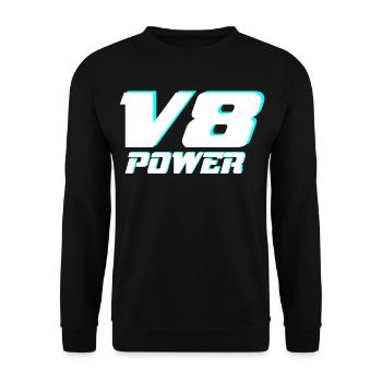 V8 - Unisex Sweatshirt - black - Front - Alina (178cm) & Michal (187cm)
