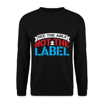 Autisme Voir le Capable Pas Le Lable - Sweat-shirt Unisexe - noir - Devant - Alina (178cm) & Michal (187cm)