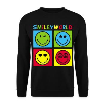 Smileys et quadrichromie - Sweat-shirt Unisexe - noir - Devant - Alina (178cm) & Michal (187cm)