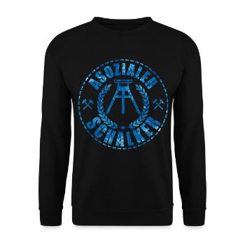 Asozialer Schalker | Gelsenkirchen Schalke - Unisex Pullover - Schwarz - Vorne - Alina (178cm) & Michal (187cm)