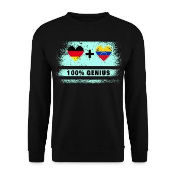 Allemagne et Venezuela Genial / Cadeau - Sweat-shirt Unisexe - noir - Devant - Alina (178cm) & Michal (187cm)