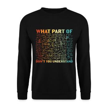 Quelle partie de ne comprenez-vous pas - Sweat-shirt Unisexe - noir - Devant - Alina (178cm) & Michal (187cm)
