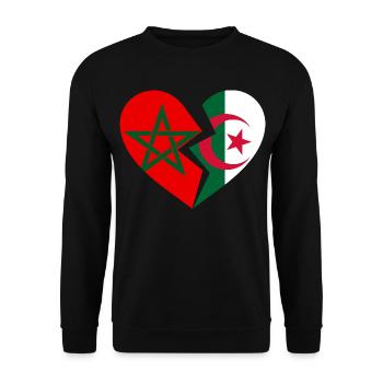 Marokko Algerien - Unisex Pullover - Schwarz - Vorne - Alina (178cm) & Michal (187cm)