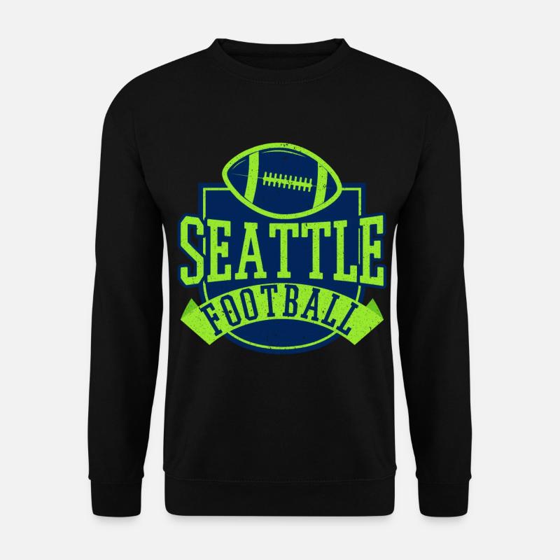 Seattle Football Neon Badge - Unisex Pullover - Schwarz