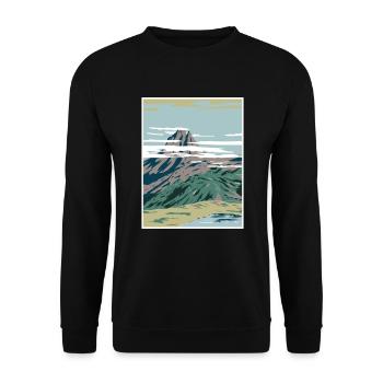Pyrenees National Park WPA Poster Art Deco - Unisex Sweatshirt - black - Front - Alina (178cm) & Michal (187cm)