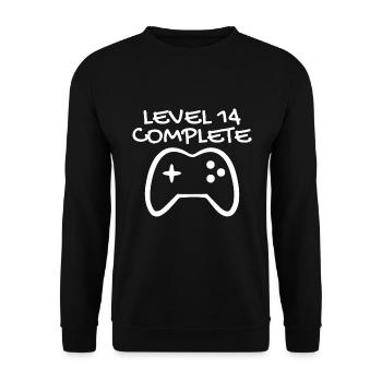14th Birthday - Gamer 14 - 14 Years Gift - Unisex Sweatshirt - black - Front - Alina (178cm) & Michal (187cm)