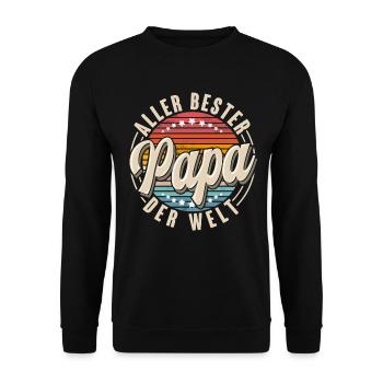 Aller Bester Papa Der Welt - Unisex Pullover - Schwarz - Vorne - Alina (178cm) & Michal (187cm)