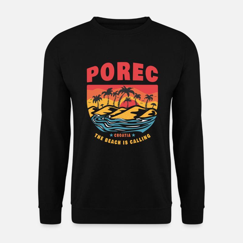 Porec Croatia beach design - Unisex Sweatshirt - black