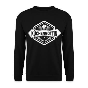 Küchengöttin Auszeichnung für die beste Köchin - Unisex Pullover - Schwarz - Vorne - Alina (178cm) & Michal (187cm)