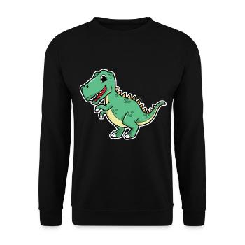 Illustration de dessin animé de dinosaure Kawaii pour les enfants - Sweat-shirt Unisexe - noir - Devant - Alina (178cm) & Michal (187cm)