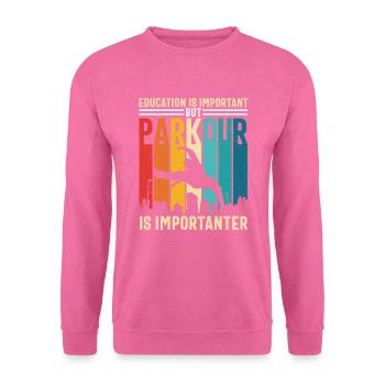 Le parkour est important pour les amateurs de parkour - Sweat-shirt Unisexe - rose - Devant