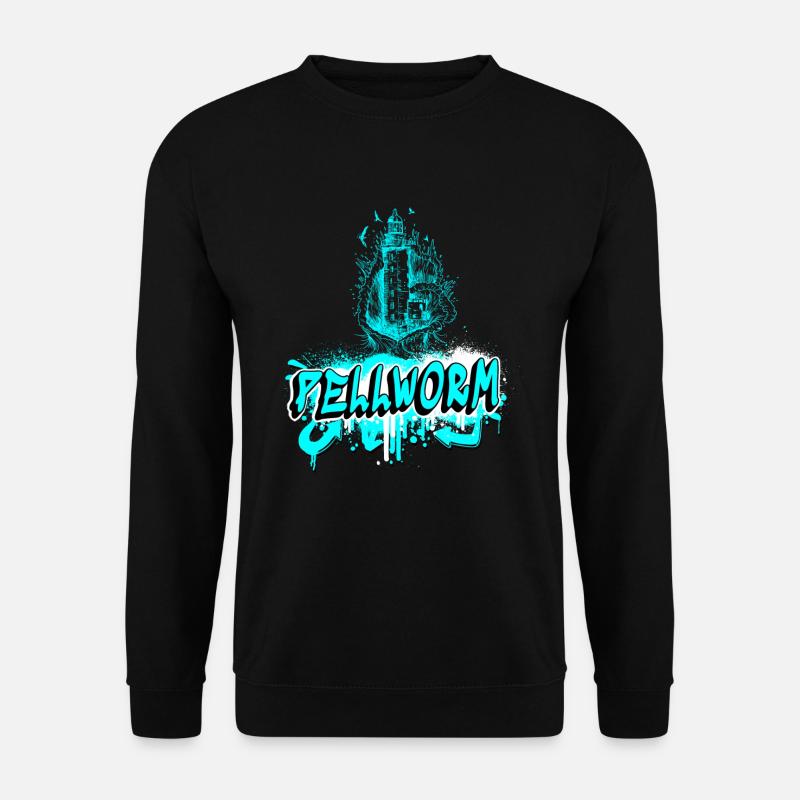Pellworm lighthouse graffiti design - Unisex Sweatshirt - black