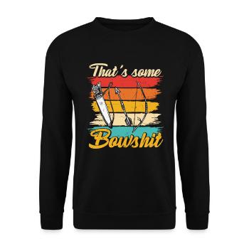 C’est une citation de tir à l’arc drôle - Sweat-shirt Unisexe - noir - Devant - Alina (178cm) & Michal (187cm)