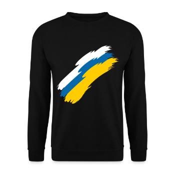 Flag of the Canary Islands - Unisex Sweatshirt - black - Front - Alina (178cm) & Michal (187cm)