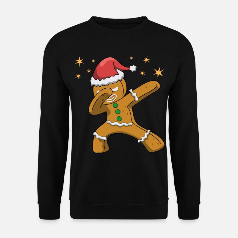 Weihnachten - Dabbing Lebkuchenmann Kinder - Unisex Pullover - Schwarz