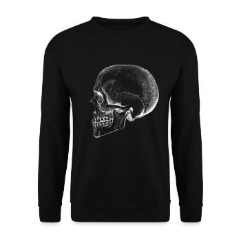 Schädel - Unisex Pullover - Schwarz - Vorne - Alina (178cm) & Michal (187cm)
