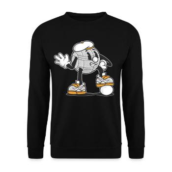 Tenue de pétanque boule pour boule bouler - Sweat-shirt Unisexe - noir - Devant - Alina (178cm) & Michal (187cm)