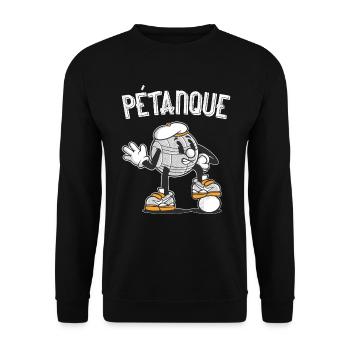 Tenue de pétanque boule pour boule bouler - Sweat-shirt Unisexe - noir - Devant - Alina (178cm) & Michal (187cm)