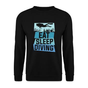 Scuba Diving Quote Eat Sleep Diving Scuba Diving D - Unisex Sweatshirt - black - Front - Alina (178cm) & Michal (187cm)