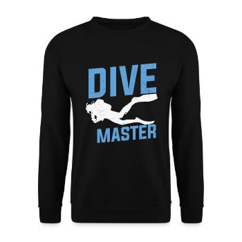 Tauchen Zitat Dive Master Scuba Diving - Unisex Pullover - Schwarz - Vorne - Alina (178cm) & Michal (187cm)