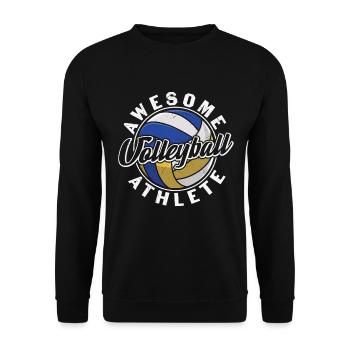 Awesome Volleyball Athlete - Unisex Sweatshirt - black - Front - Alina (178cm) & Michal (187cm)