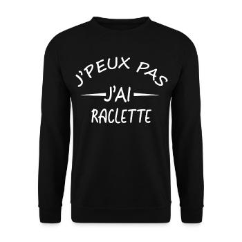Je peux pas j'ai raclette - Sweat-shirt Unisexe - noir - Devant - Alina (178cm) & Michal (187cm)